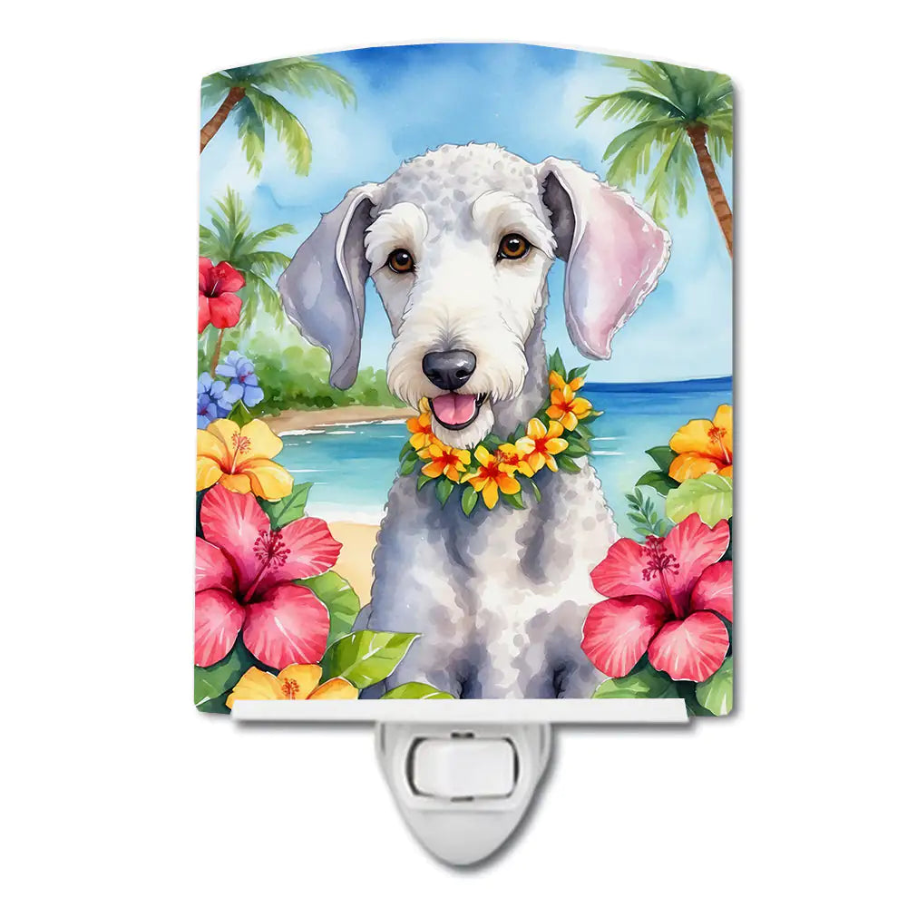 Bedlington Terrier Luau Ceramic Night Light