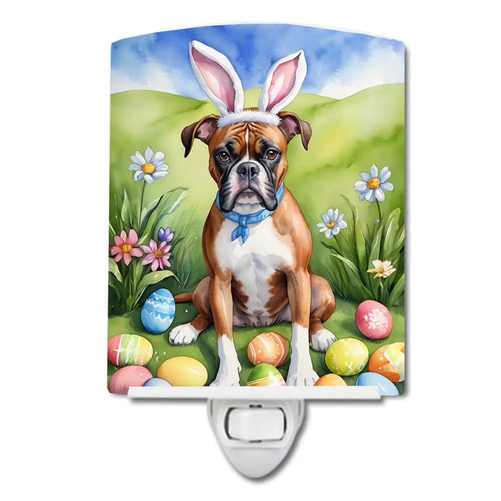 Boxer Easter Egg Hunt Ceramic Night Light