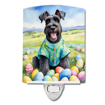 Giant Schnauzer Easter Egg Hunt Ceramic Night Light