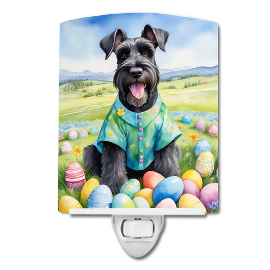 Giant Schnauzer Easter Egg Hunt Ceramic Night Light