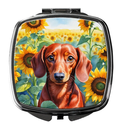 Dachshund in Sunflowers Compact Mirror