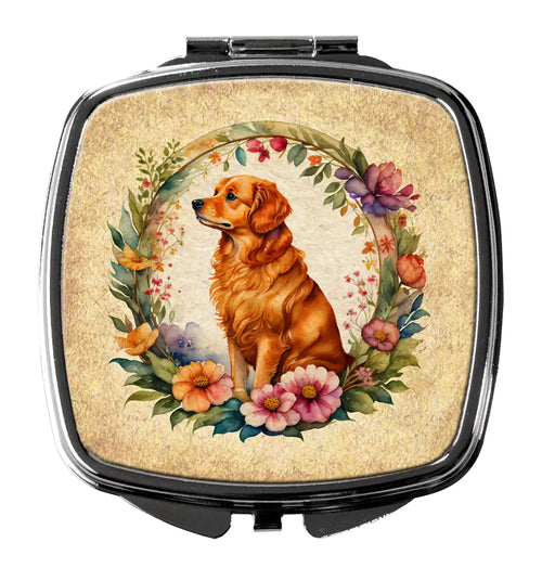 Nova Scotia Duck Tolling Retriever and Flowers Compact Mirror