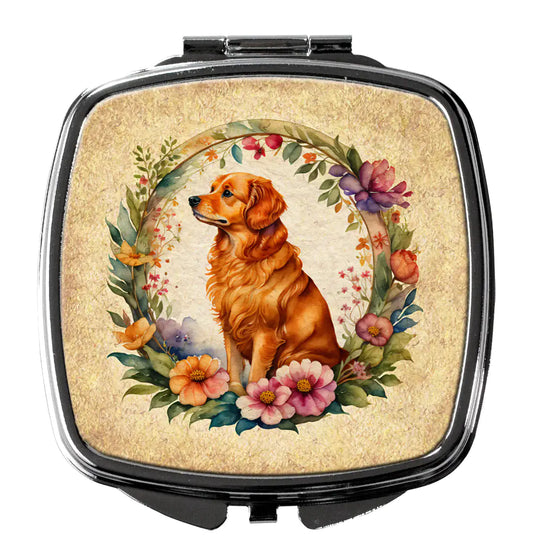 Nova Scotia Duck Tolling Retriever and Flowers Compact Mirror