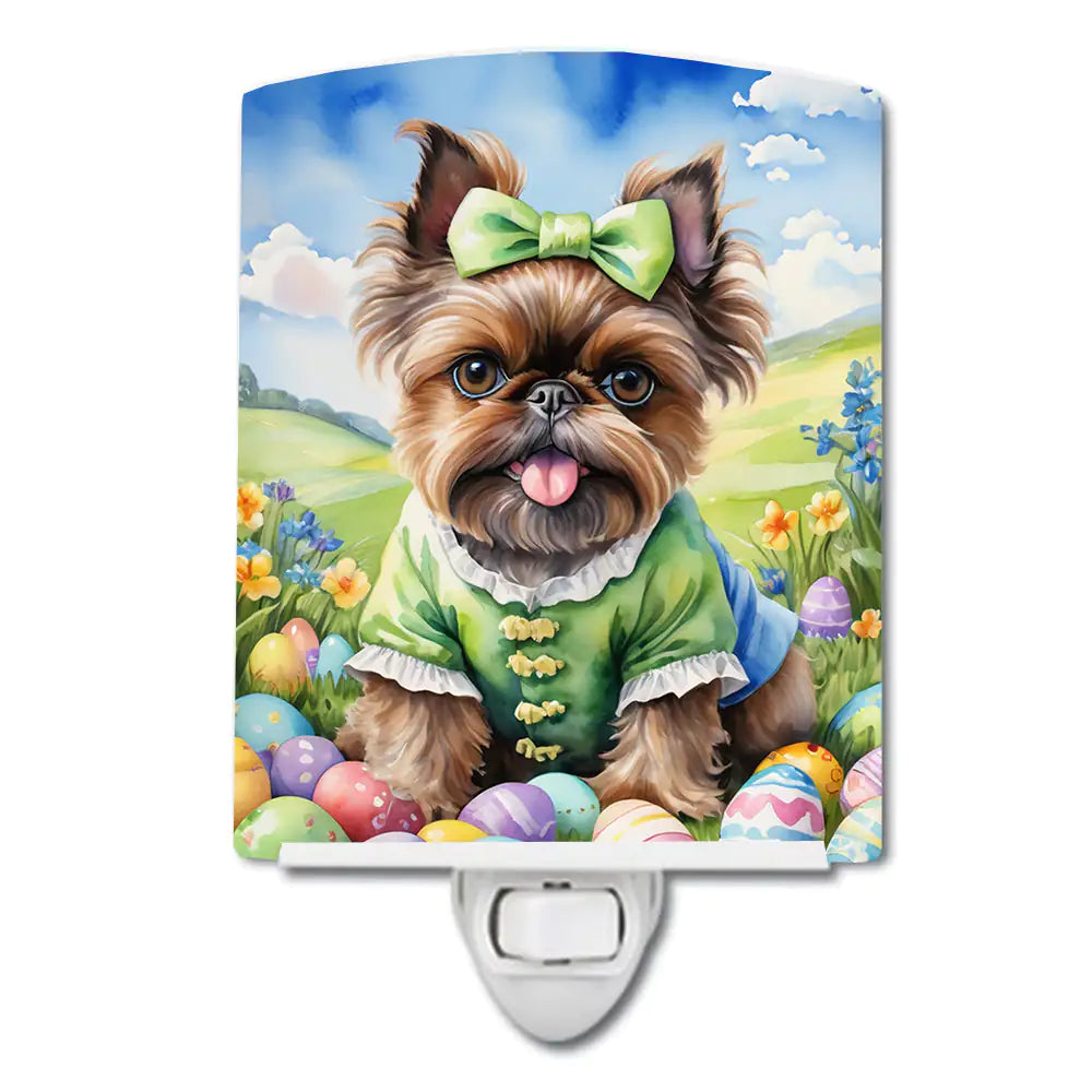 Brussels Griffon Easter Egg Hunt Ceramic Night Light