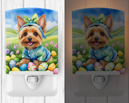 Silky Terrier Easter Egg Hunt Ceramic Night Light