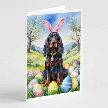 Gordon Setter Easter Egg Hunt Greeting Cards Pack of 8
