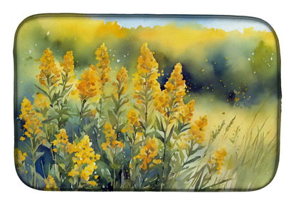 Nebraska Goldenrod in Watercolor Dish Drying Mat
