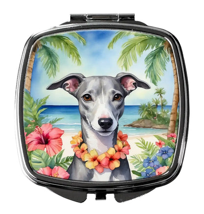 Whippet Luau Compact Mirror