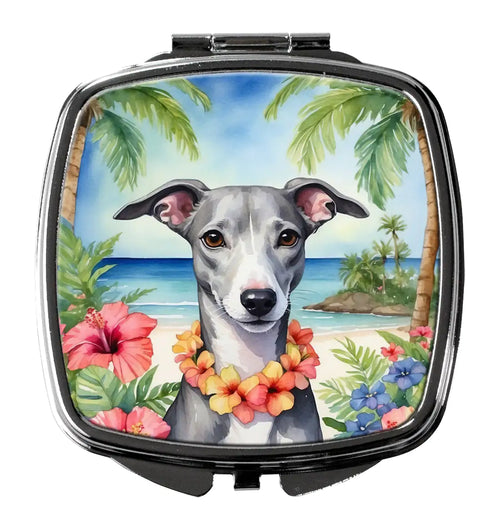 Whippet Luau Compact Mirror