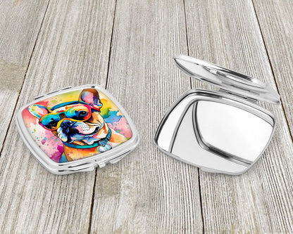 French Bulldog Hippie Dawg Compact Mirror